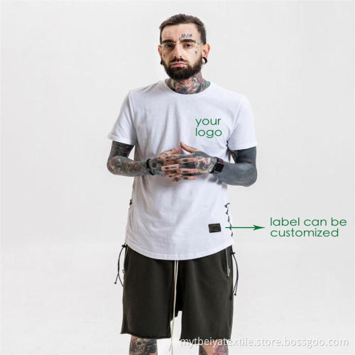 Mens Hip Hop Tshirt 100% Cotton With Custom Logo And Label